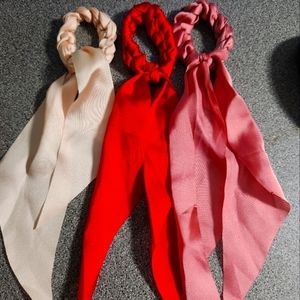 Hair Scrunchie Scarf - Red